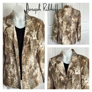 Joseph Ribhoff Snake Print Jacket Size 14